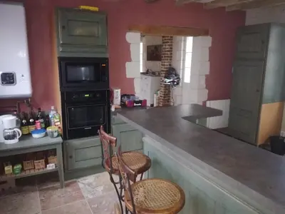 Cuisine ou kitchenette dans l'établissement Chambre d'hôte Monthodon