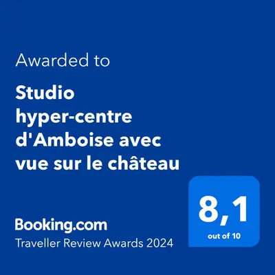 Certificat, récompense, panneau ou autre document affiché dans l'établissement Cosy studio, at foot of - au pied du, Château d'Amboise
