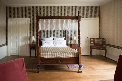 Un ou plusieurs lits dans un hébergement de l'établissement Château de Piolant