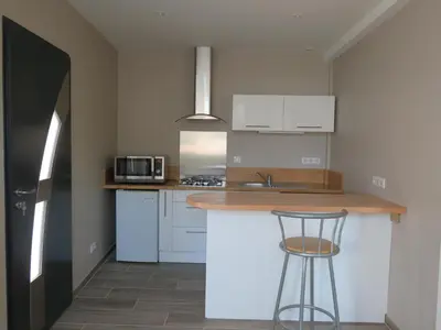 Cuisine ou kitchenette dans l'établissement Le gîte de Ballage