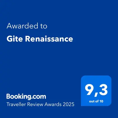 Certificat, récompense, panneau ou autre document affiché dans l'établissement Gite Renaissance
