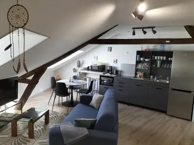 Coin salon dans l'établissement Brume de Loire
