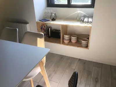 Cuisine ou kitchenette dans l'établissement Berlingot