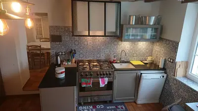 Cuisine ou kitchenette dans l'établissement Longère du sud Touraine au Coeur du Val de Loire