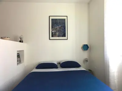 Un ou plusieurs lits dans un hébergement de l'établissement L'ETOILE LOIRE, Saumur centre avec jardin