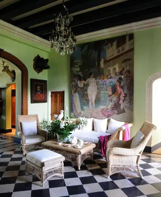 Coin salon dans l'établissement Château De La Bourdaisière