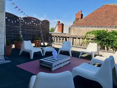 Coin salon dans l'établissement La Terrasse des bords du Cher