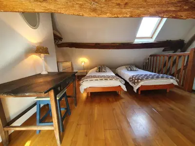 Un ou plusieurs lits dans un hébergement de l'établissement Gîte
