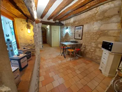 Cuisine ou kitchenette dans l'établissement Gîte Au près du Lys
