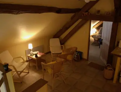 Coin salon dans l'établissement Le Clos de Châtres
