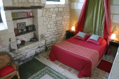Un ou plusieurs lits dans un hébergement de l'établissement Le Clos de Ligré