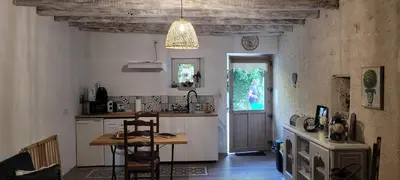 Cuisine ou kitchenette dans l'établissement La CASITA