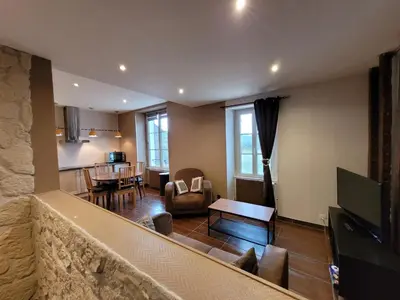 Télévision ou salle de divertissement dans l'établissement Les Bords de Loire