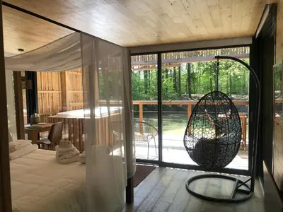Balcon ou terrasse dans l'établissement Loire Valley Lodges - Hotel