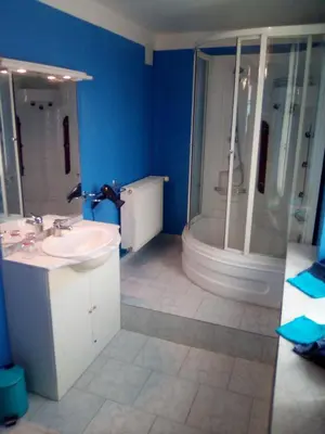 Salle de bains dans l'établissement L'octodon