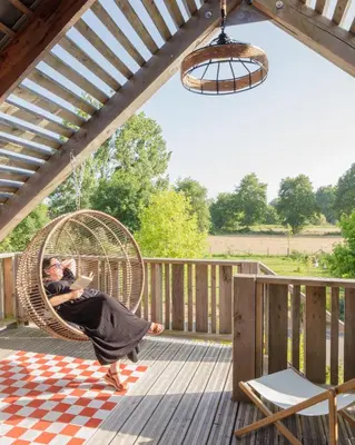 Balcon ou terrasse dans l'établissement Le jardin des 4 saisons