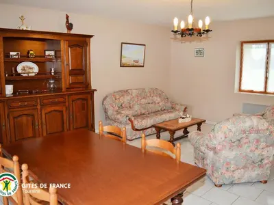 Coin salon dans l'établissement Longère paisible entre rivières et vignes, animaux admis - FR-1-381-501