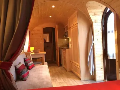Un ou plusieurs lits dans un hébergement de l'établissement Gîte Chais Catherine