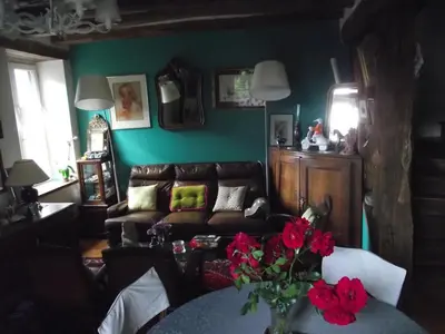 Coin salon dans l'établissement Chambre d'hôtes Le Vaujoint