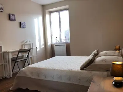 Un ou plusieurs lits dans un hébergement de l'établissement Les gites de la Planchette