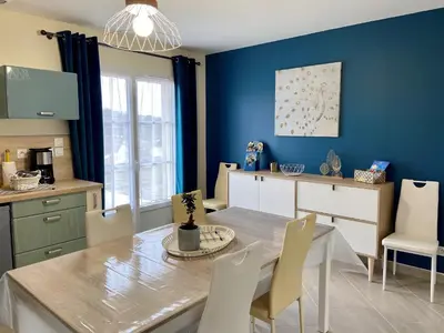 Cuisine ou kitchenette dans l'établissement Gîte Hibiscus