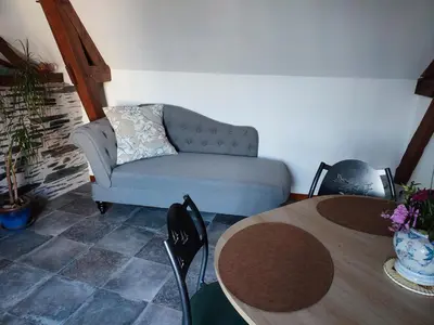 Coin salon dans l'établissement Gîte Dagueloire