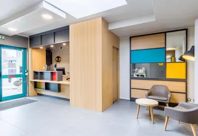 Cuisine ou kitchenette dans l'établissement B&B HOTEL Tours Nord 2 La petite Arche