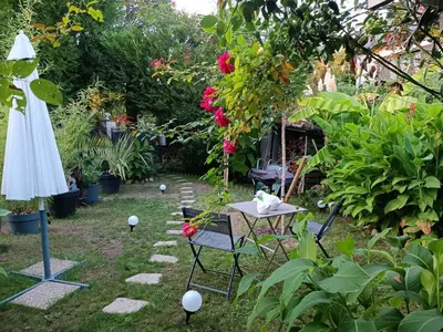 Jardin de l'établissement Gîte la comète