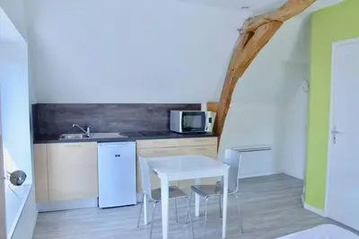 Cuisine ou kitchenette dans l'établissement La petite maison appartement 2