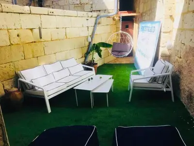 Coin salon dans l'établissement Chez mimie les hôtes