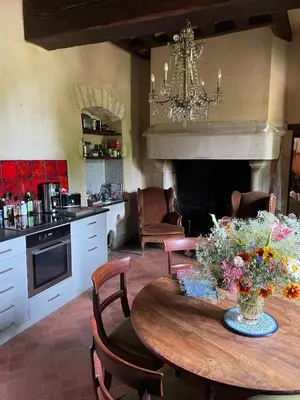 Cuisine ou kitchenette dans l'établissement Clos Saint Léonard