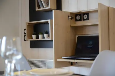 Cuisine ou kitchenette dans l'établissement Cottages du Golf Fleuray-Amboise