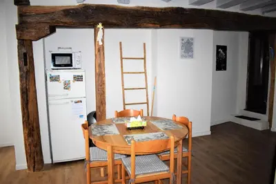 Cuisine ou kitchenette dans l'établissement Gite Le Nid des Zoo Zio, 5mn Beauval, appartement terrasse centre-ville