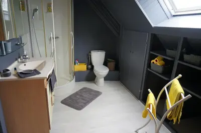 Salle de bains dans l'établissement Le Petit Chaton