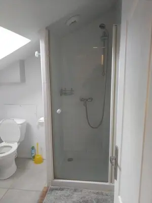 Salle de bains dans l'établissement Au bon acceuil