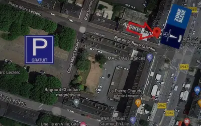 Vue panoramique sur l'établissement Appartement 1-6 pers situé entre les ponts