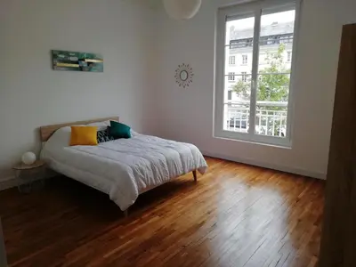 Un ou plusieurs lits dans un hébergement de l'établissement Appartement 1-6 pers situé entre les ponts