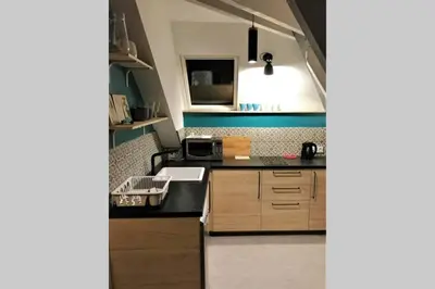 Cuisine ou kitchenette dans l'établissement Gite de l observatoire 6 personnes