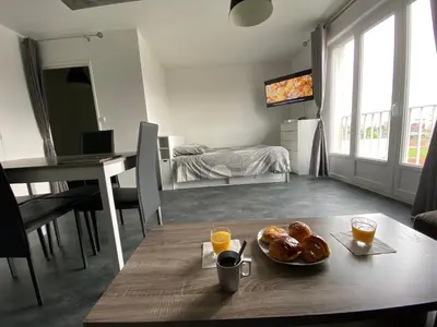 Coin salon dans l'établissement Appartement du Val de Loire