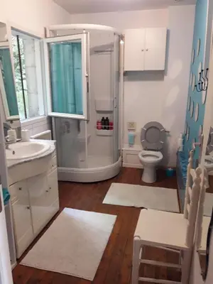 Salle de bains dans l'établissement appartement complet 11 la roche racan 37370