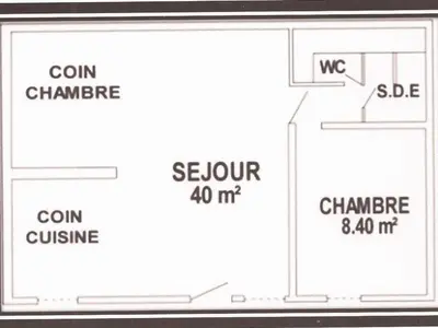 Plan de l'établissement Gîte Champêtre avec Piscine Chauffée, Cheminée, et Terrasse en Plein Sud - FR-1-410-131