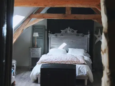 Un ou plusieurs lits dans un hébergement de l'établissement Maison de campagne bucolique près du Mans - FR-1-410-203