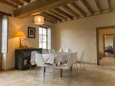 Coin salon dans l'établissement Ferme restaurée près Zoo de La Flèche, 200m², 8 pers, terrasse, nature et repos - FR-1-410-230