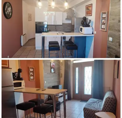 Cuisine ou kitchenette dans l'établissement appart centre ville bords de loire