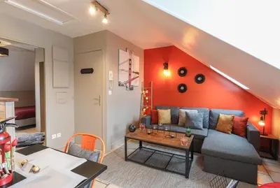 Coin salon dans l'établissement Style Industriel Aux Bords de la Loire