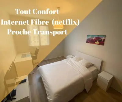 Plan de l'établissement Chambre calme (Neptune)-Proche Gare & Hyper centre