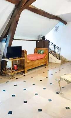 Coin salon dans l'établissement Chambres d'hôtes du domaine de l'Isle