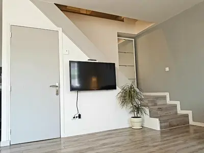 Télévision ou salle de divertissement dans l'établissement Calme & Cosy - Parking privé-Gare