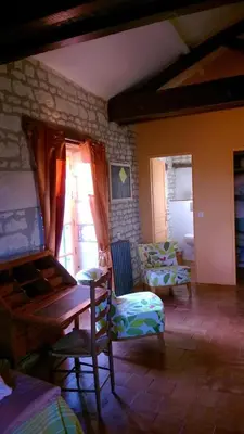 Un ou plusieurs lits dans un hébergement de l'établissement gîte du manoir des roches