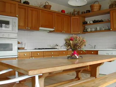 Cuisine ou kitchenette dans l'établissement gîte de la Herpinière